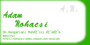 adam mohacsi business card